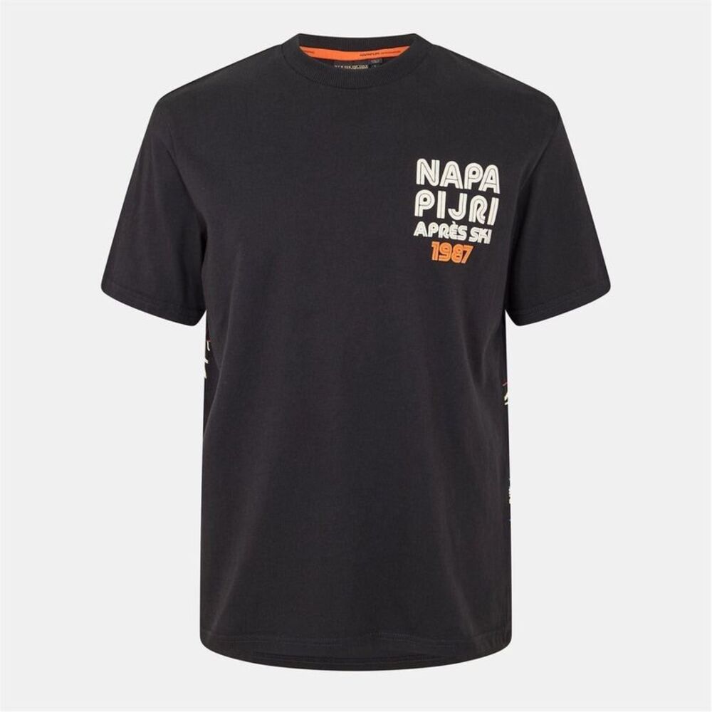 Napapijri Mens Fiemme Crew Neck Oversized T-Shirt / Black